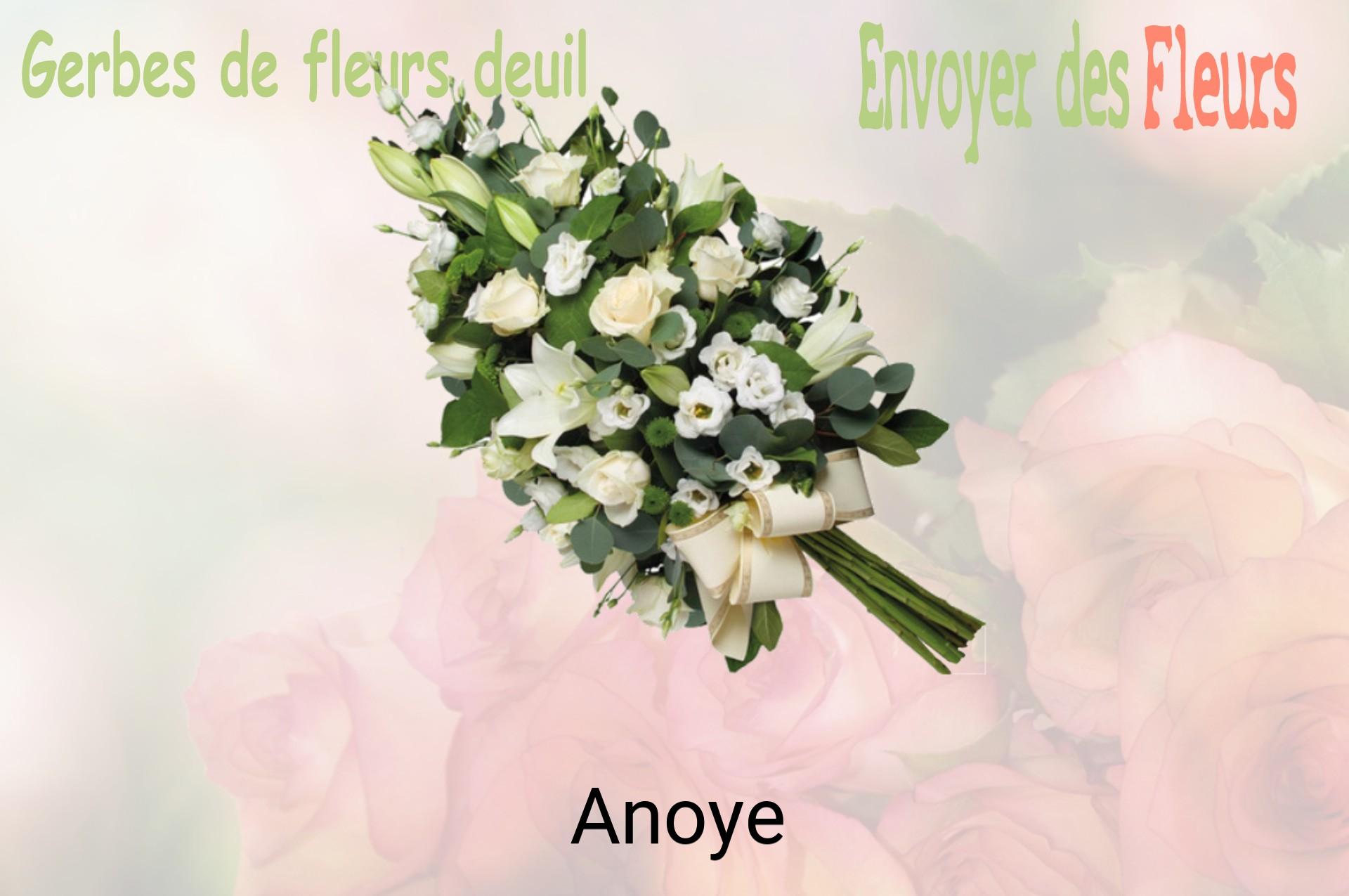 Gerbe de fleurs de deuil livrée à Anoye